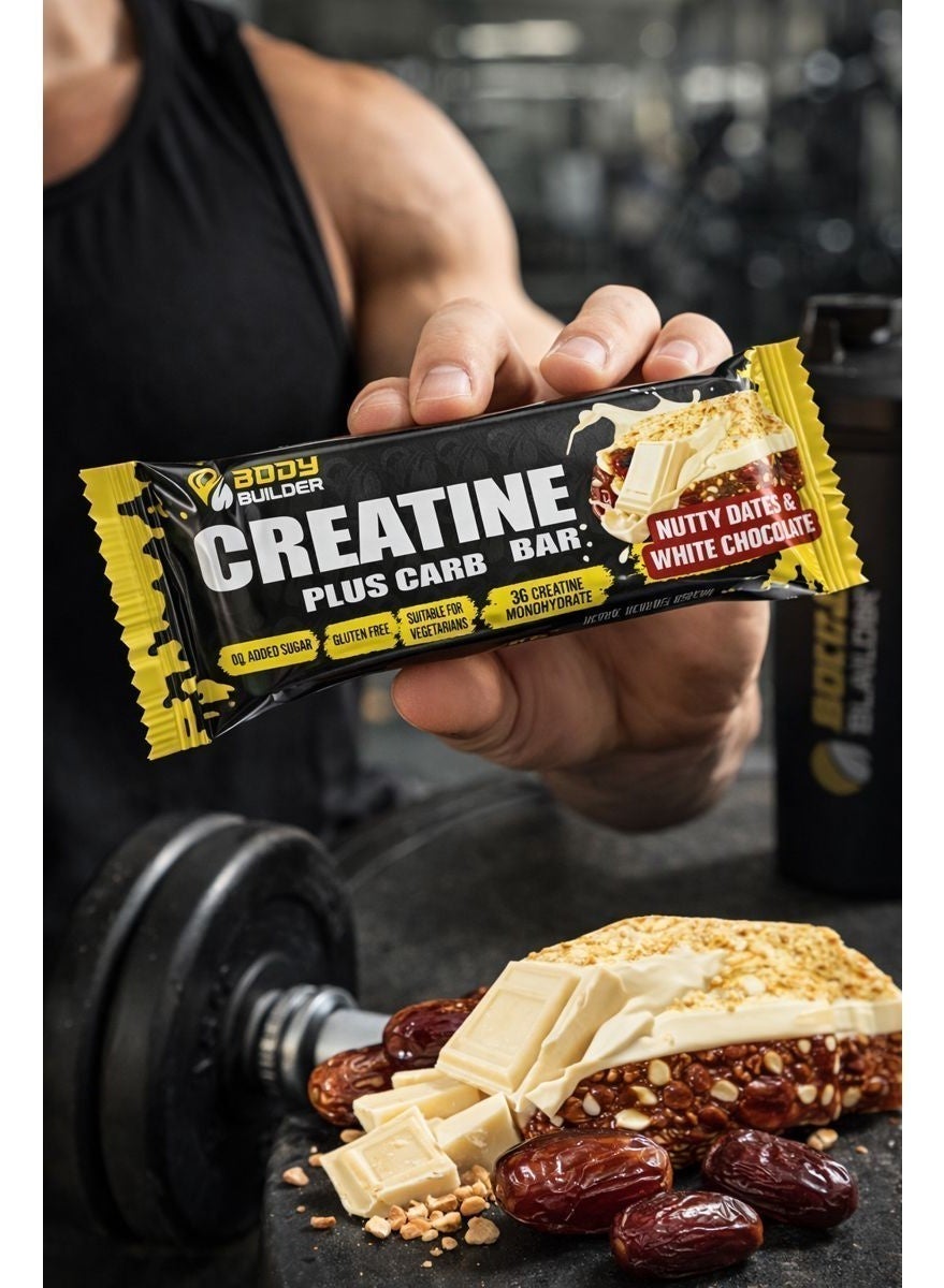 Creatine Bar, 12 Bars – 3G Creatine Monohydrate, No Added Sugar, Gluten Free, Sports Nutrition Snacks